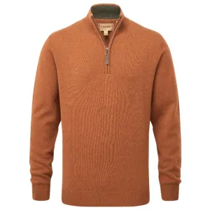 Schoffel Lewis Lambswool 1/4 Zip Mens Jumper - Brick