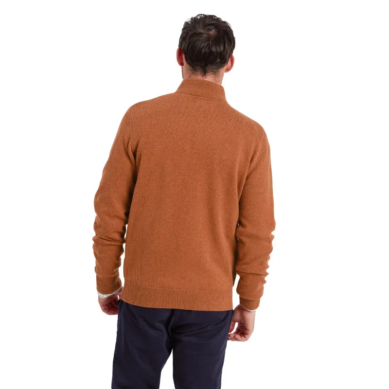 Schoffel Lewis Lambswool 1/4 Zip Mens Jumper - Brick