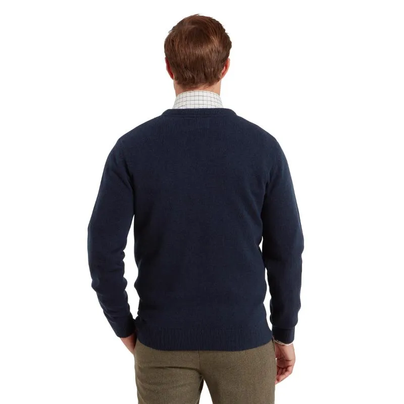 Schoffel Lewis Lambswool V Neck Mens Jumper - Navy