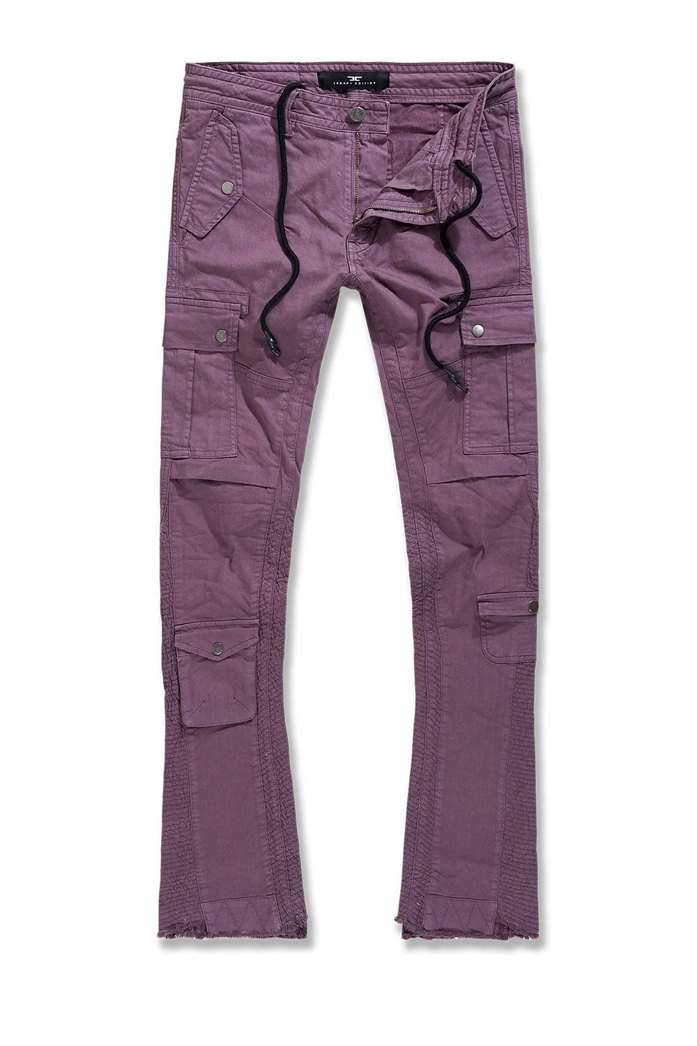 Sean Stacked - Aviation Cargo Pants (Deep Mauve)