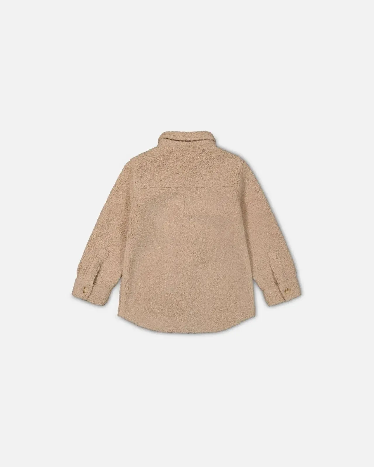 Sherpa Overshirt With Pocket Beige