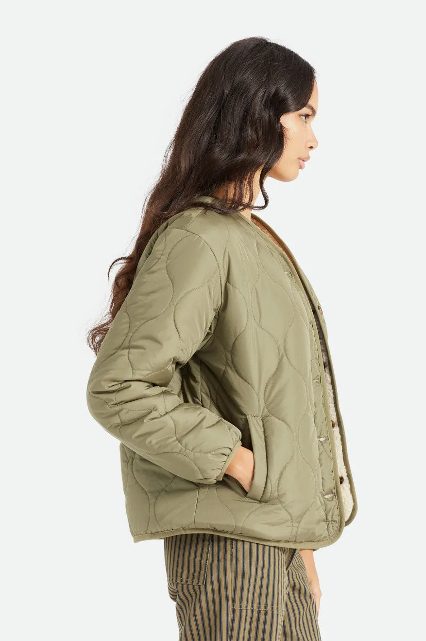 Sherpa Reversible Padded Jacket - Military Olive