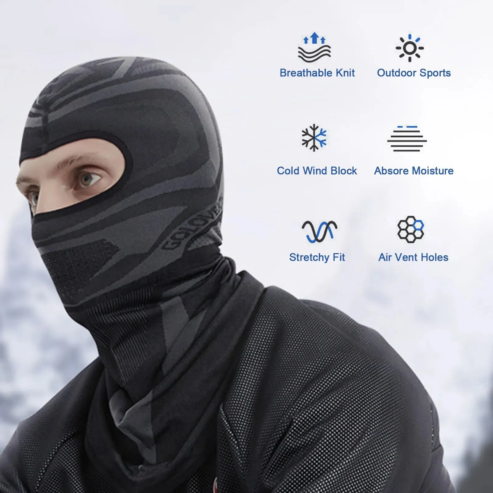 Ski Cap Windproof Dustproof Thermal Face Cover Neck Gaiter Skiing Snowboarding Motorcycling for Men Women