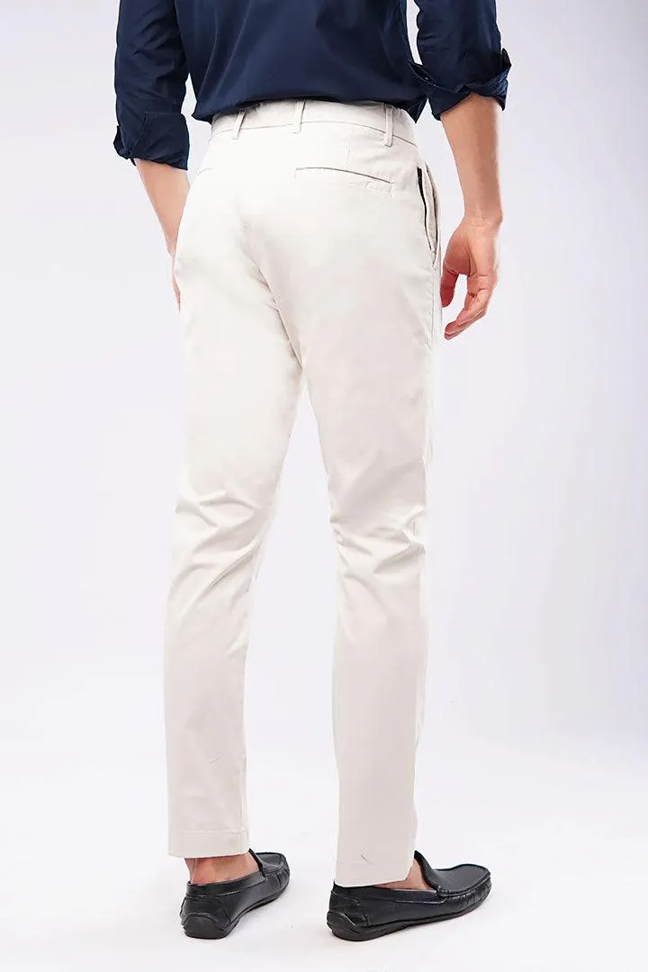 Slim Fit Chinos - Off White