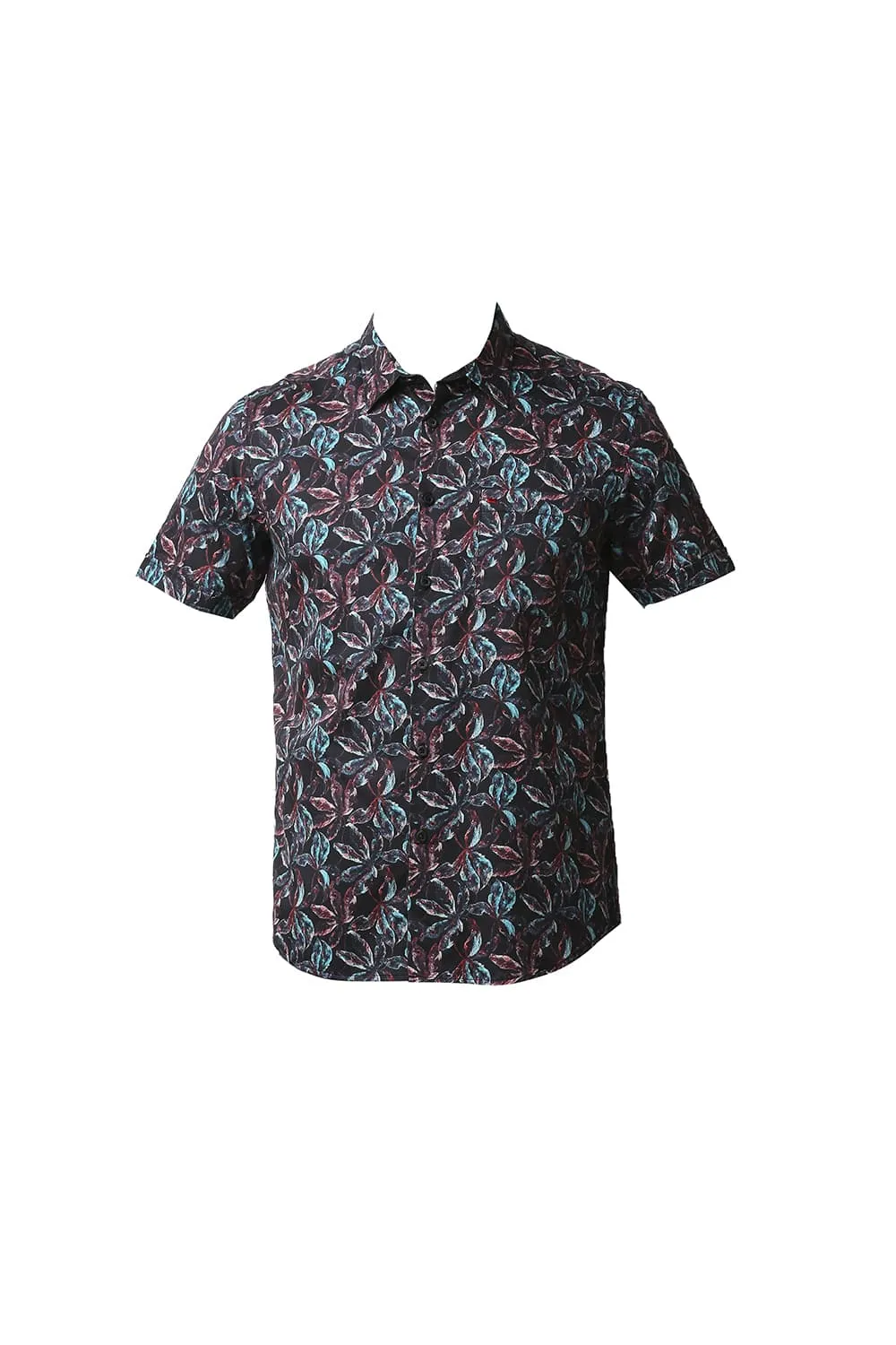 Slim Fit Digital Satin Printed Halfsleeves Shirt