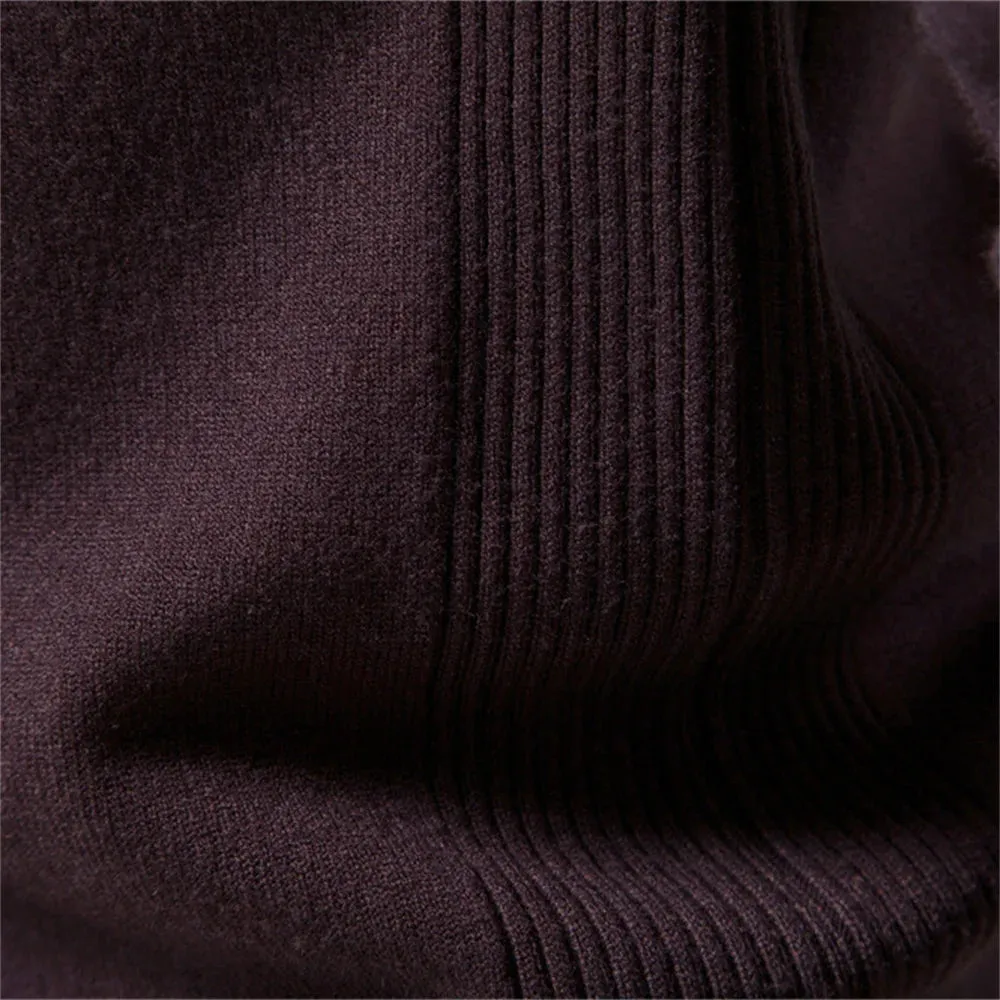 Soft Mid Neck Pullover Men Casual Solid Color Winter Warm Men's Sweater High Quality Pullover Sweater For Men