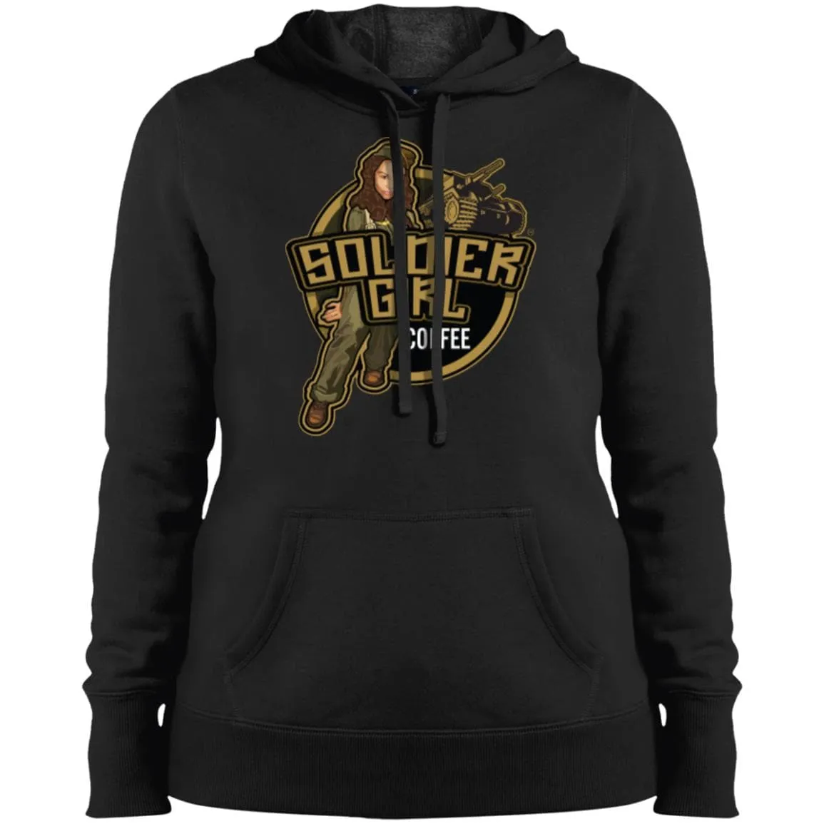 Soldier Girl Coffee Logo Ladies' Pullover Hooded Sweatshirt