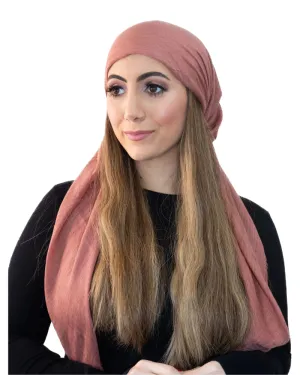 Solid Rose Fringe Square Scarf