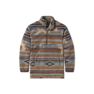 Southern Marsh Matagorda Rustic Fleece Pullover - Navy/Slate