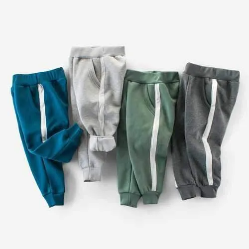 Sport Style Striped Boys Pants