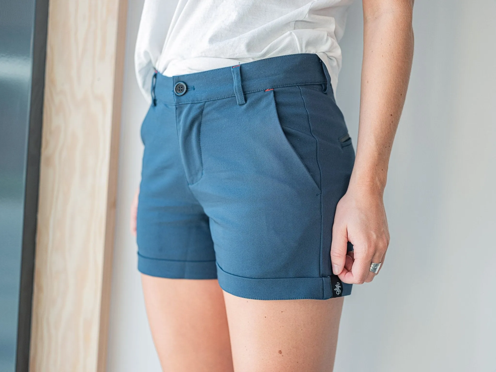 Strandvägen Women's Petrol Blue Cycling Chino Shorts