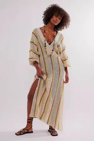 Striped Knit Kaftan