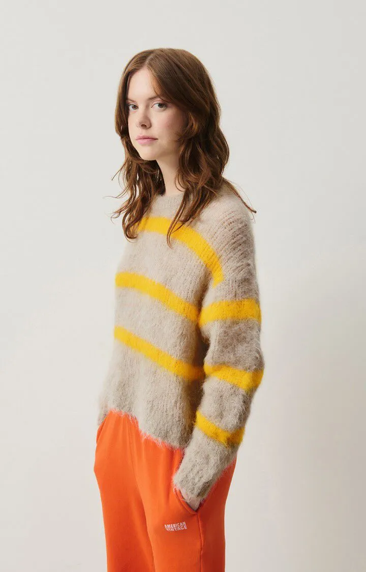 Striped Yellow Jumper BYMI - Misty Jam