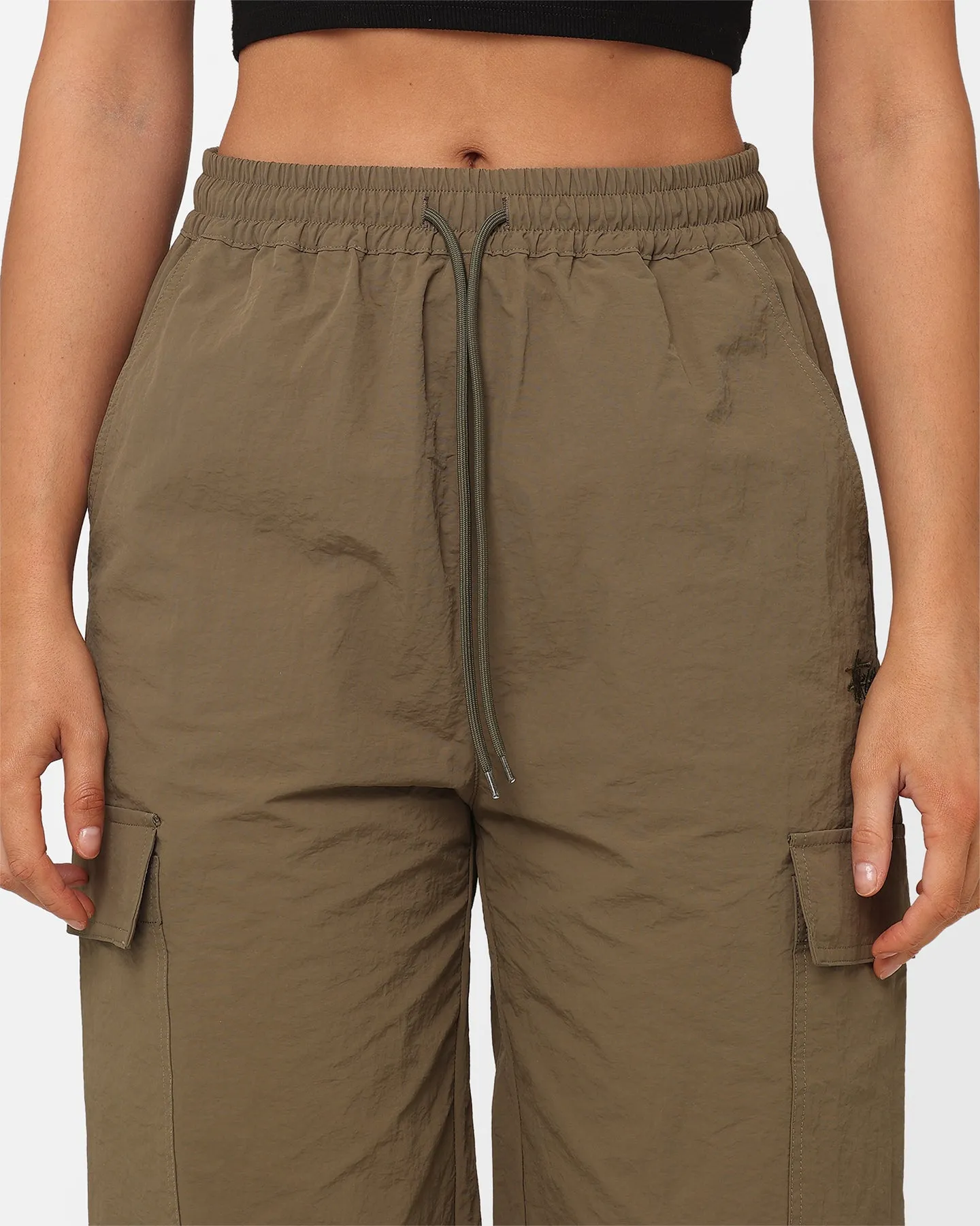 Stussy Women's Nylon Cargo Pants Dusty Green