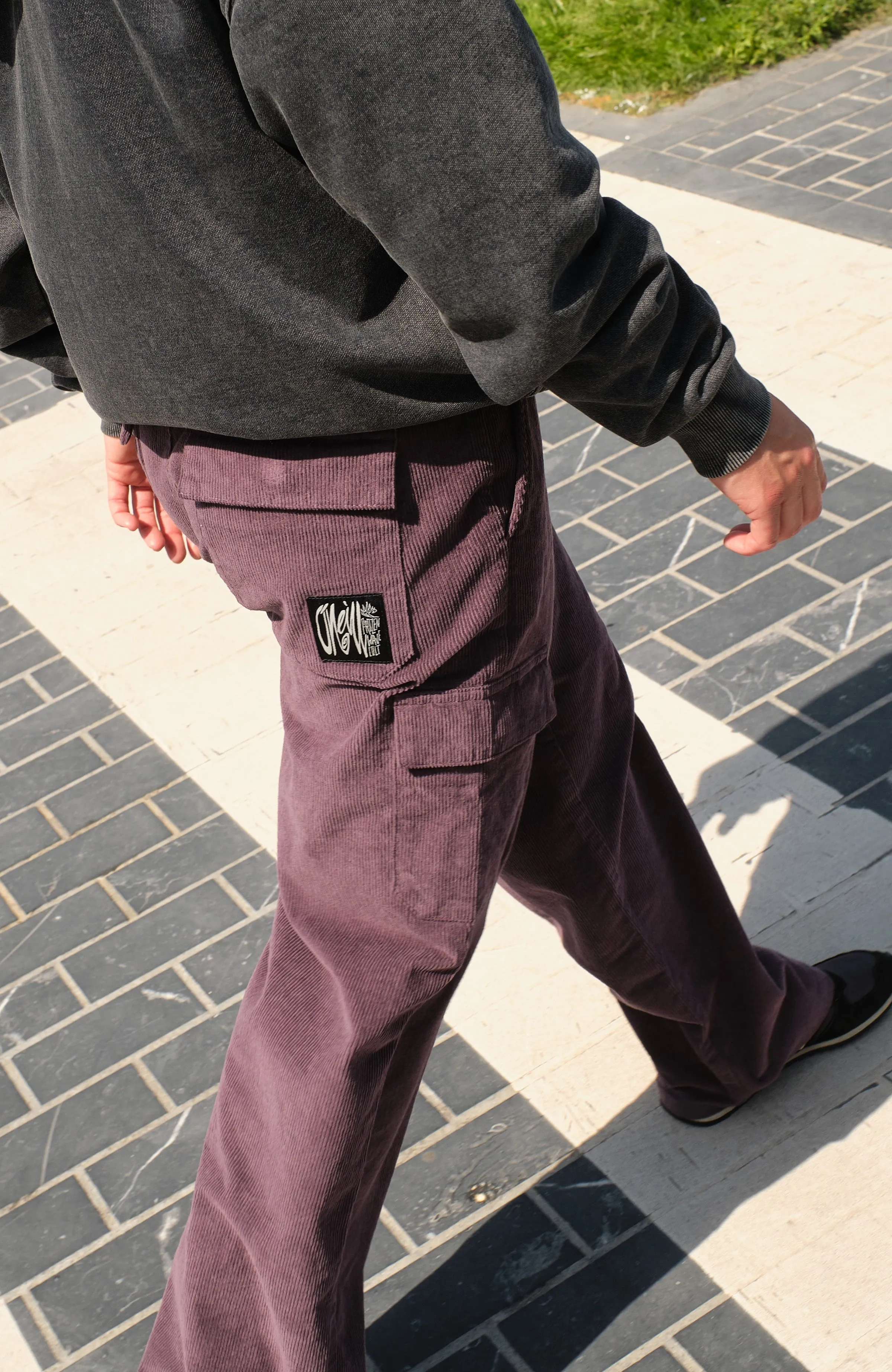 Surf Heroes Cord Cargo Pants | Mauve Miracle