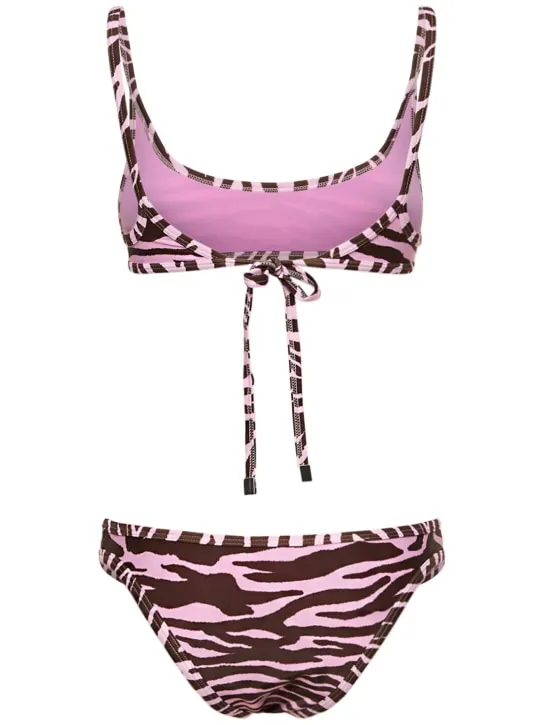 The Attico   Zebra printed bikini 