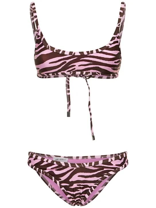 The Attico   Zebra printed bikini 