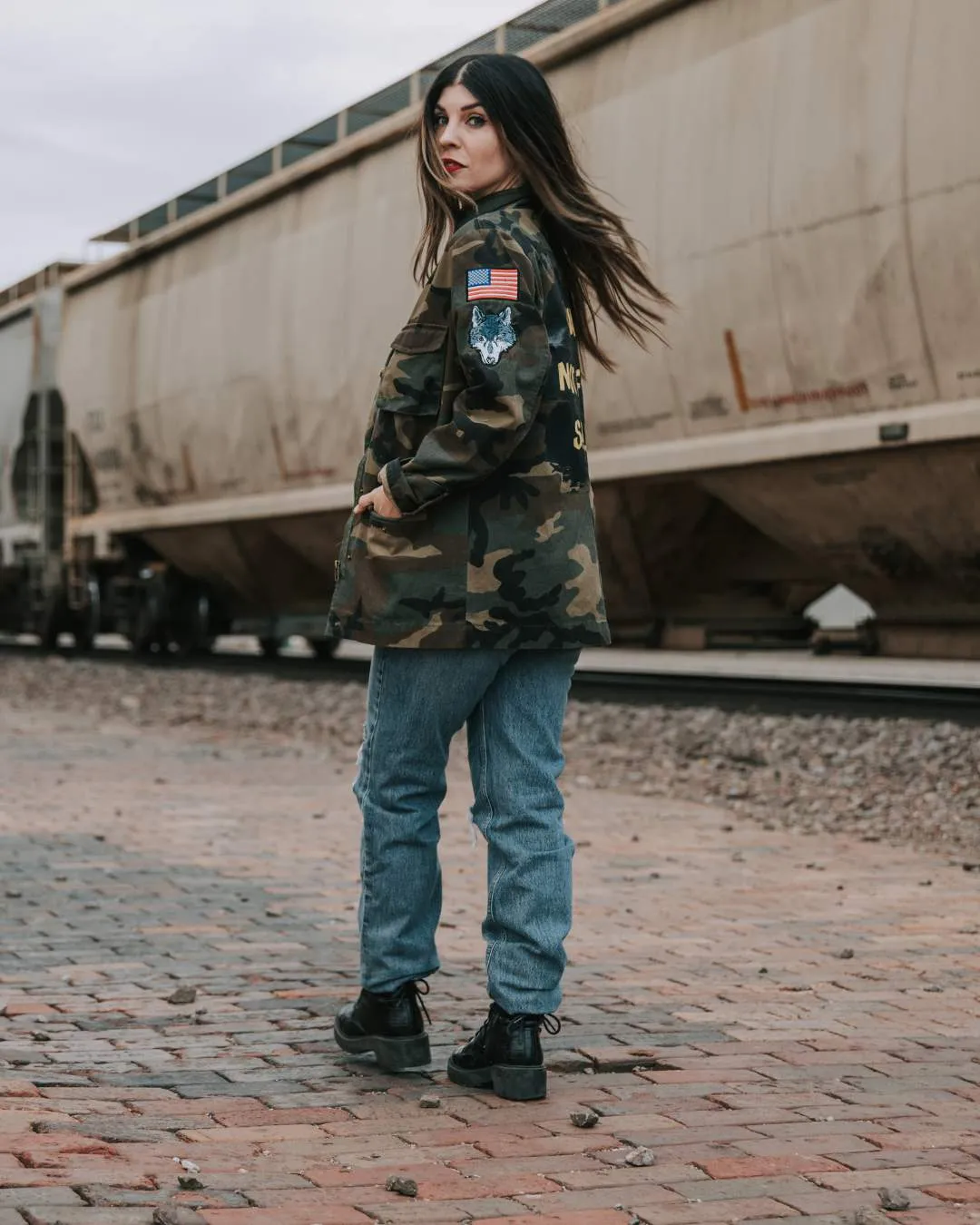 The Esther Oversize Camo Jacket