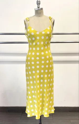 To the 50's Polka Dot Dress in Yellow