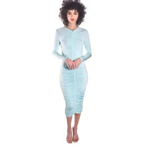 Torin Ruched Jersey Dress - Mint