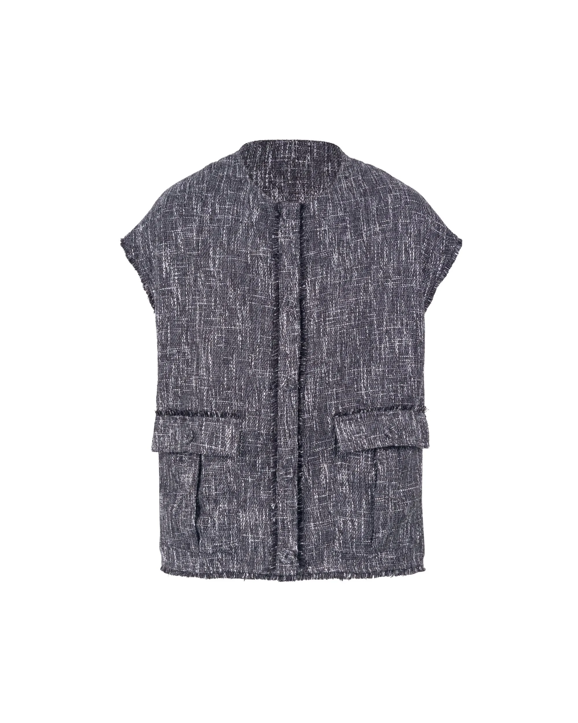 Tweed Fringe Edge Gilet