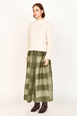 Verona Skirt in Olive Plaid