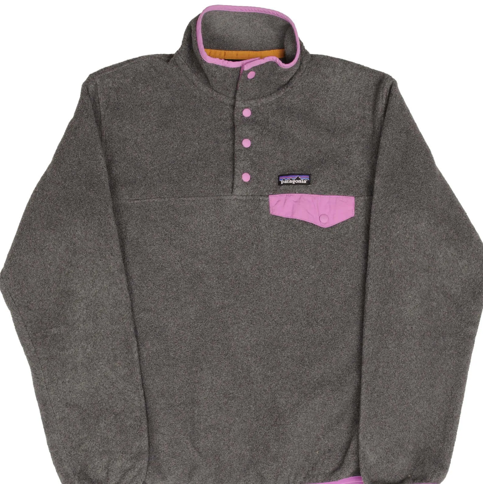 VINTAGE PATAGONIA 2000S SYNCHILLA SNAP T GREY FLEECE PULLOVER SIZE MEDIUM