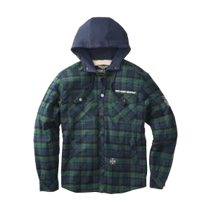 WCC SHERPA LINED FLANNEL JACKET - BLACK/GREY