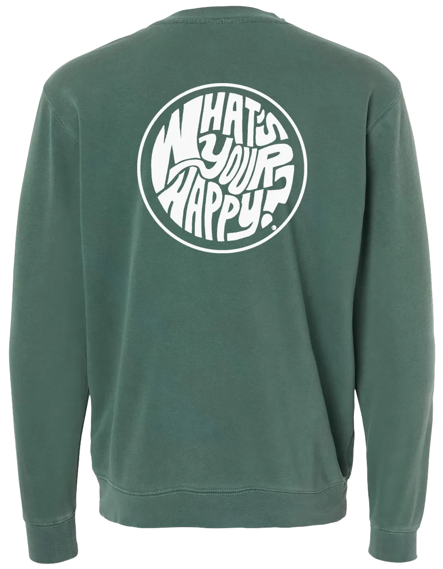 What's Your Happy? pocket/back print sweatshirt