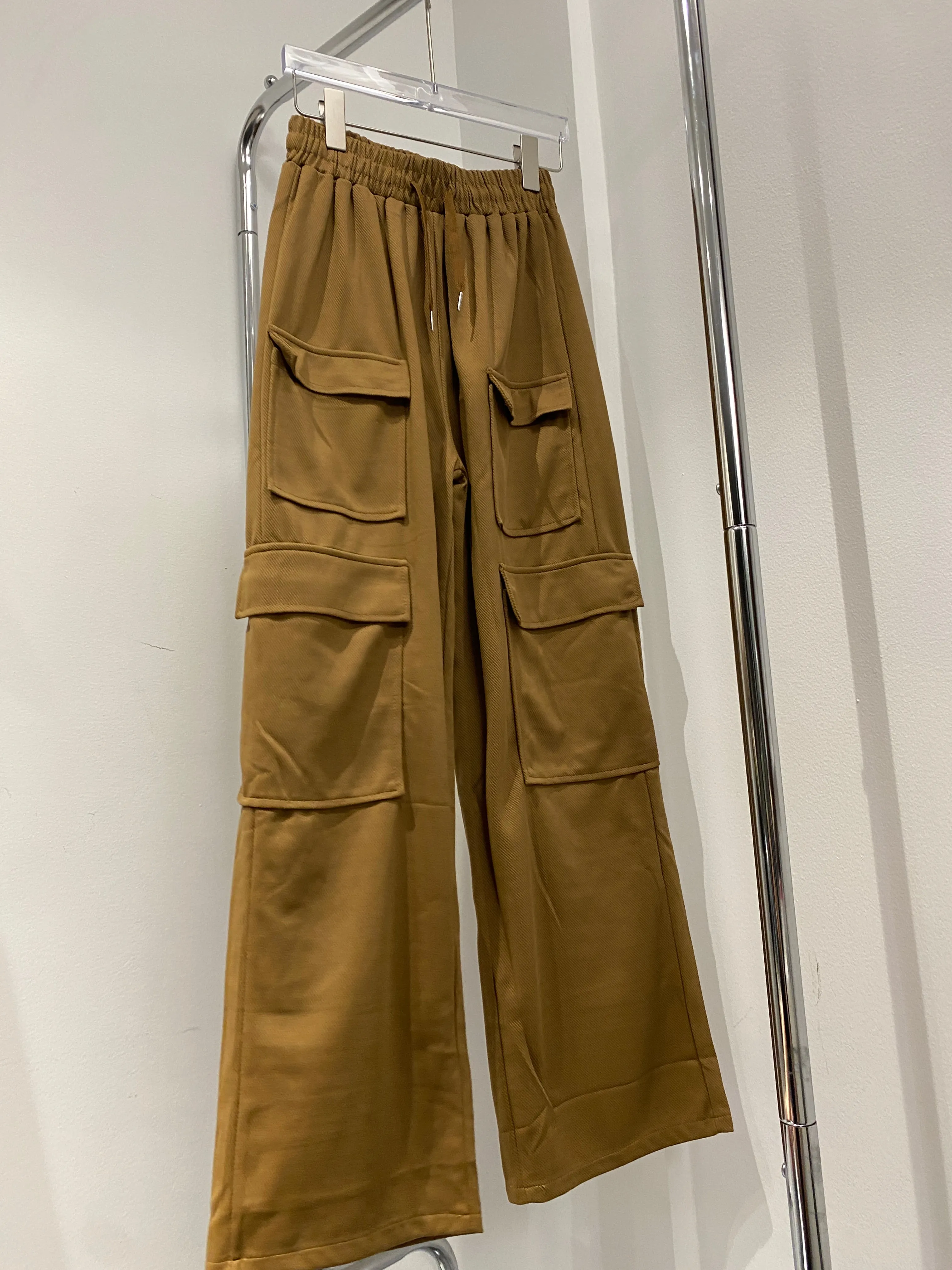 Wide Leg Baggy Sweatpants - Brown