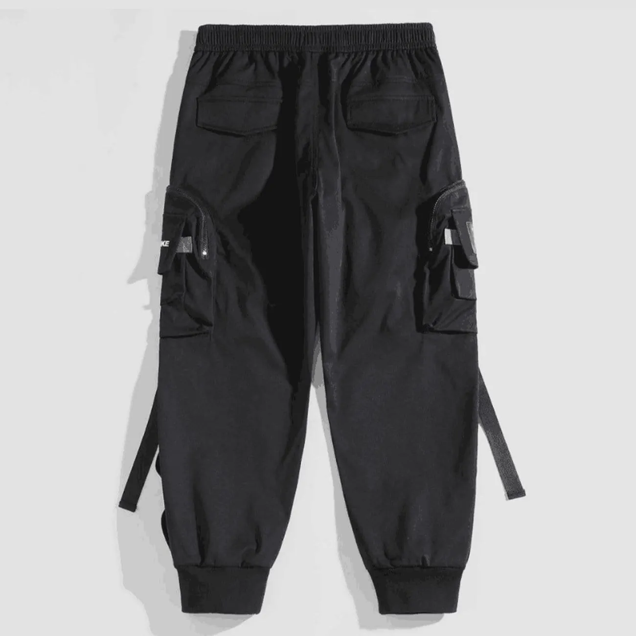 WLS Function Buttons Ribbons Zipper Pockets Cargo Pants