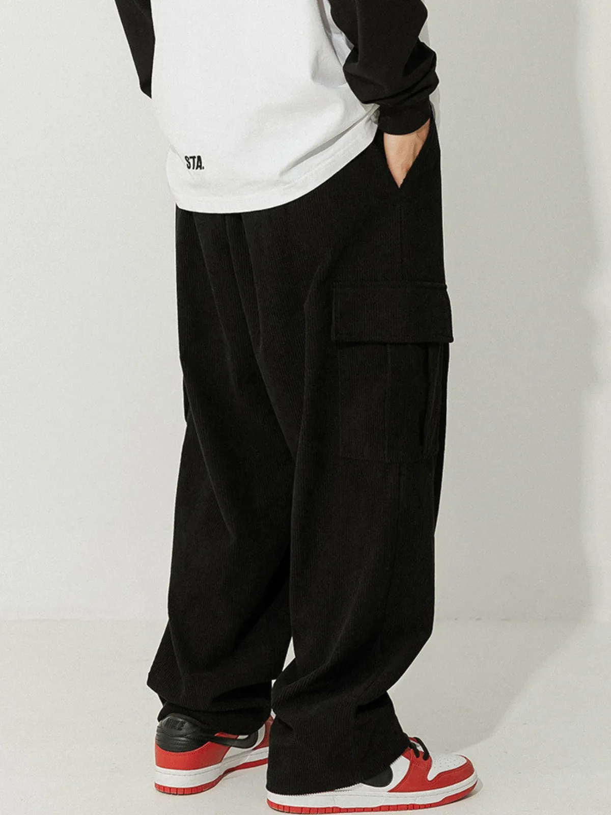 WLS Retro Japanese Corduroy Cargo Pants