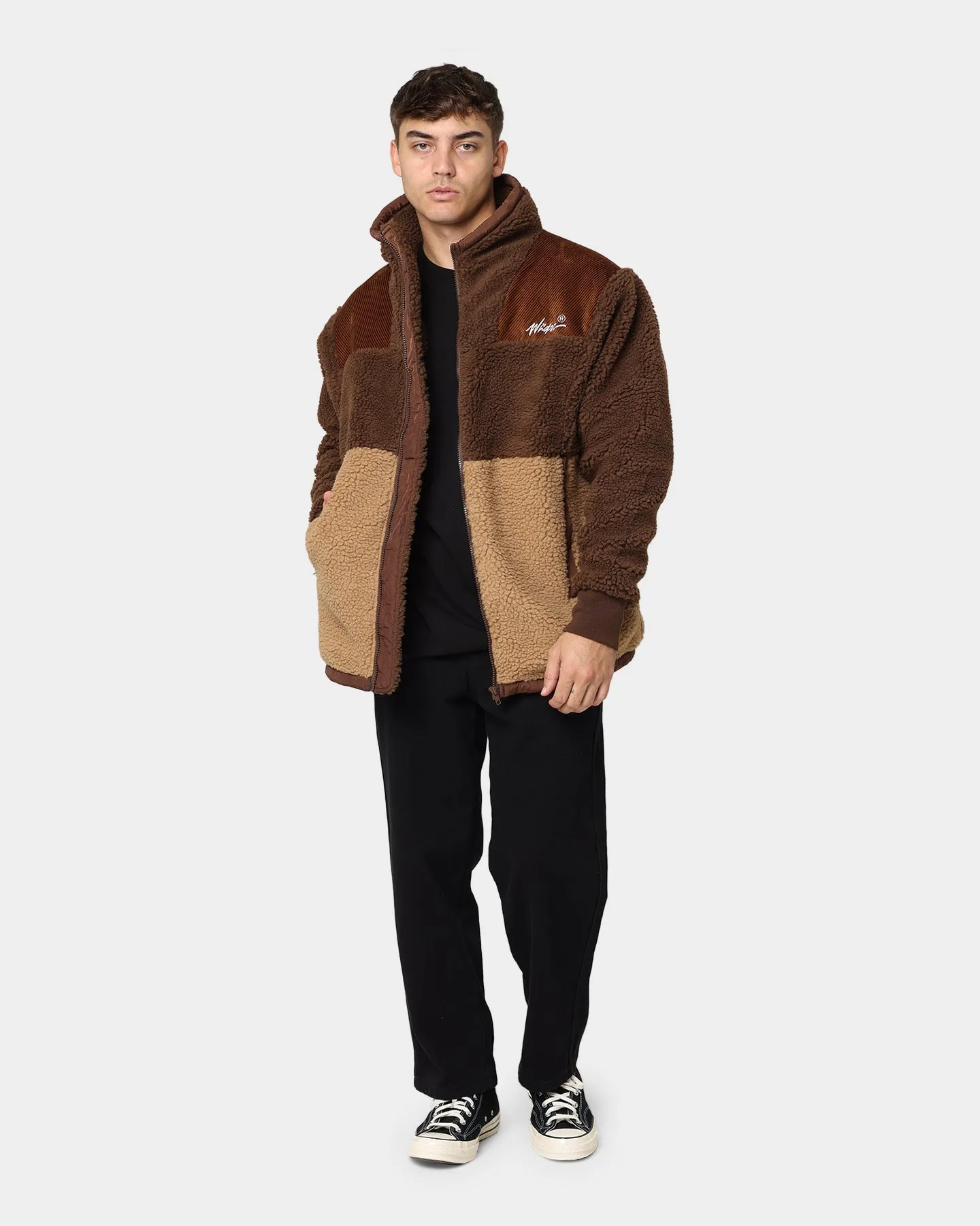 WNDRR Edwards Sherpa Jacket Brown/Tan