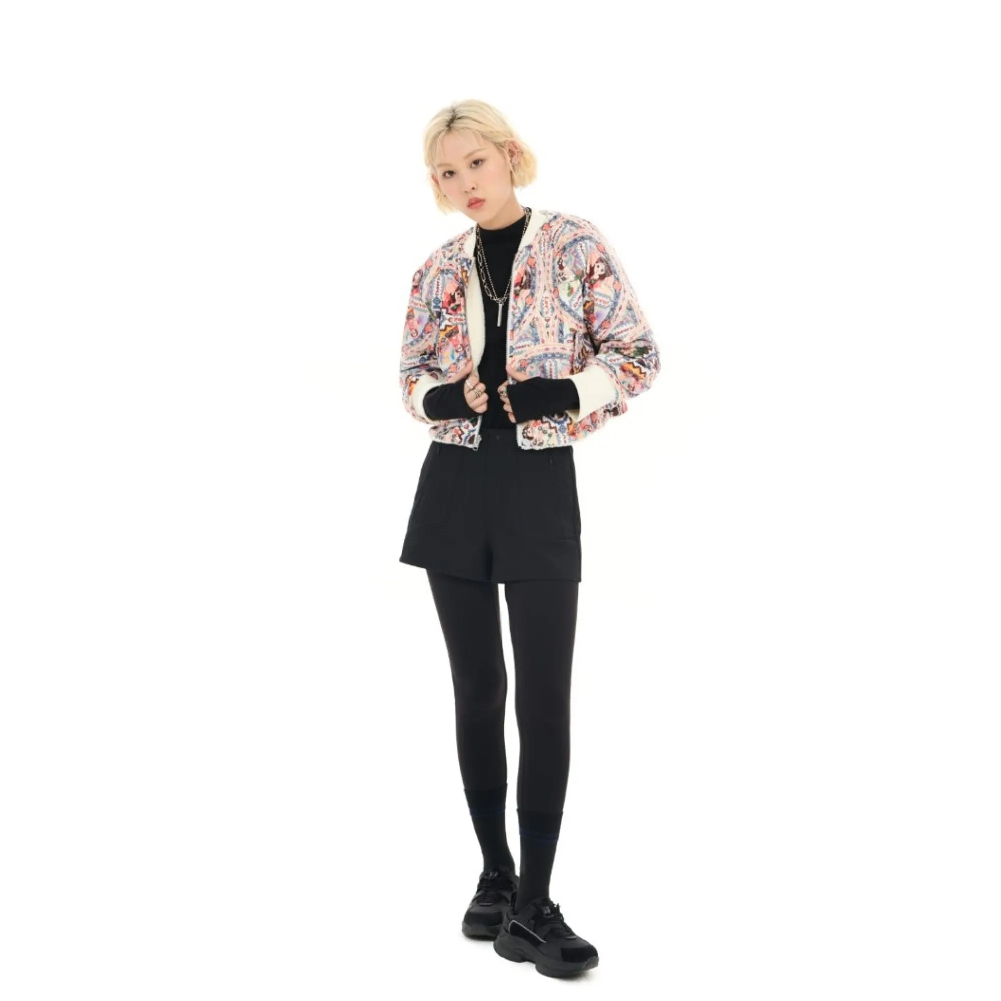 Women Reversible Sherpa Fleece Bomber Jacket - Ivory