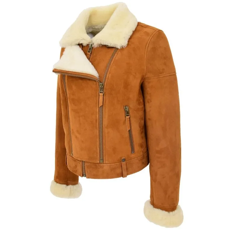 Women's B3 Shearling Sheepskin Fur Aviator Jacket