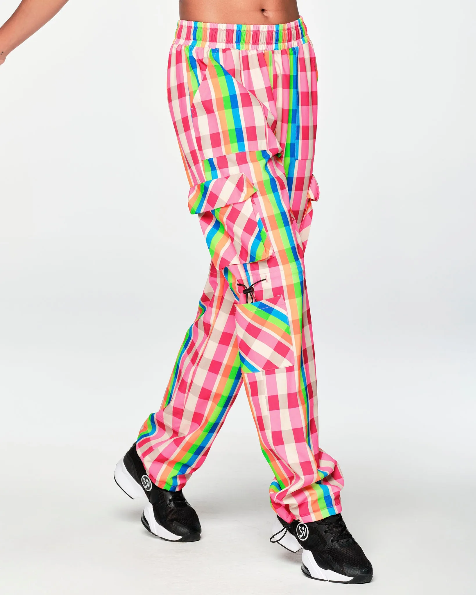 Zumba Plaid Pop Cargo Pants